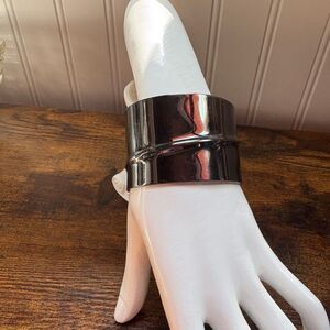 Silver Metallic Cuff Bracelet